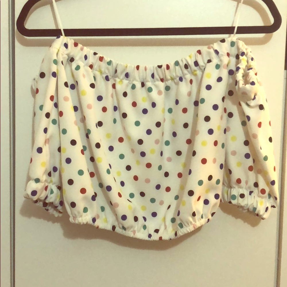 Polka dot crop top